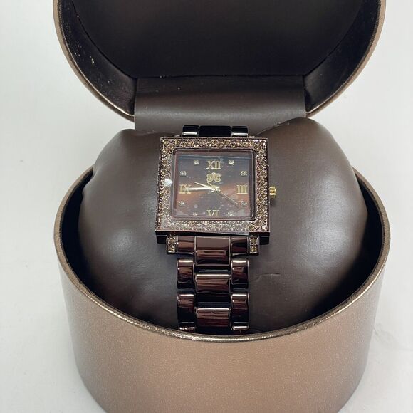 Accutime Curations Watch and Bracelet Set Size 7.5 Brown New/Needs Battery main image 7